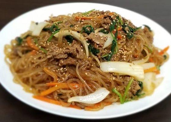 Jap Chae with Beef (Glass Noodles)