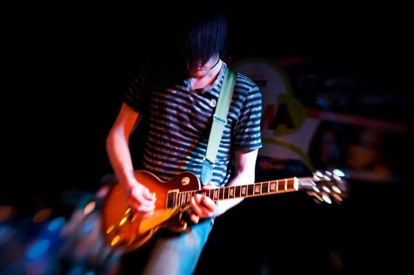 Jimmy Kelly of local Utah band Michael Gross & The Statuettes at The State Room.