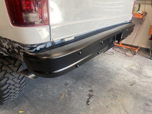 Bedliner on bumper