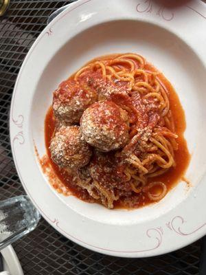 Spaghetti and meatballs