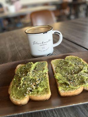 Avacado Toast. Latte.