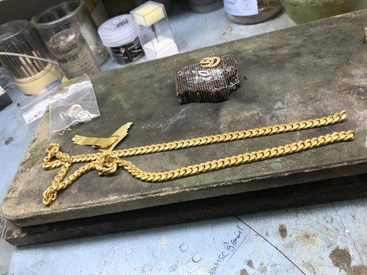 24k cuban links necklace