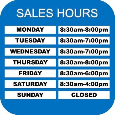 Honda Sales Hours