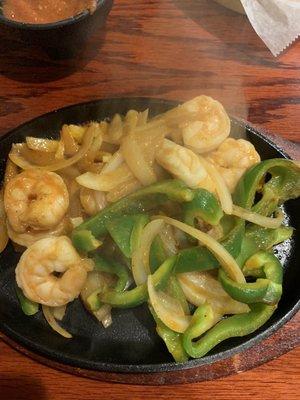 Shrimp fajitas