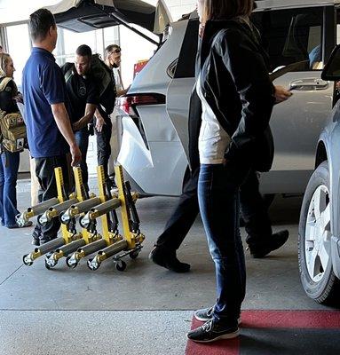 Tools to move a truck that is blocking our car