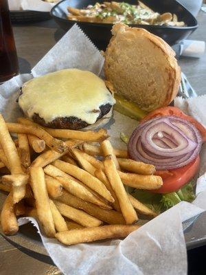 Solid cheeseburger