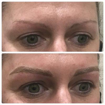 Microblading eyebrows by Sarita Threading