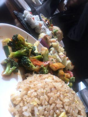 The veggie hibachi plate