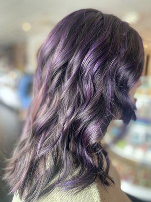 Gorgeous purple highlights