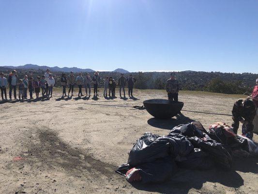 Flag burning ceremony