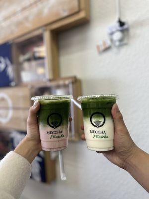 Strawberry oat matcha & white chocolate matcha (level 2)