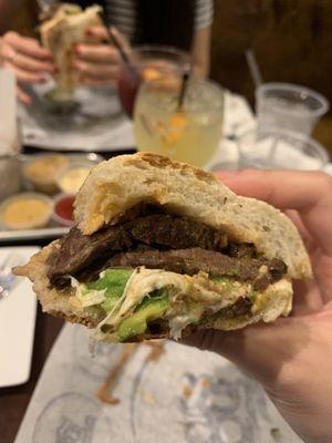 #38 steak sandwich with avocado