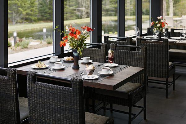 Sunroom dining area.