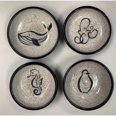 Calligraphic Creature trinket dishes.