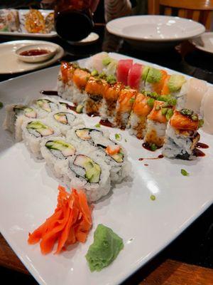 California Roll, Orange County Roll, Rainbow Roll