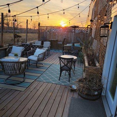 February Outdoor patio Sunset