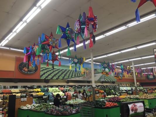 Produce and piñatas