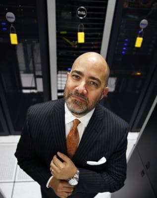 CEO and co-owner Jim Wolford in a data center