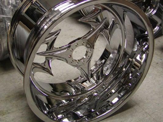 Atlas , rear 330 motorcycle rim in chrome