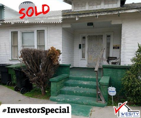 Congratulations to the seller for a fast all cash sale & congratulations to our buyer on this investment property.