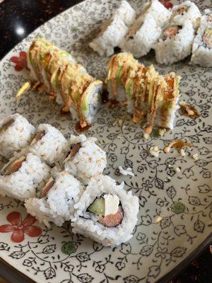 San Antonio Roll, Philadelphia roll, California roll yum