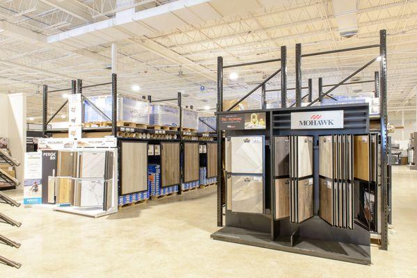 Flooring displays inside Super Home Center - Bowling Green, Kentucky