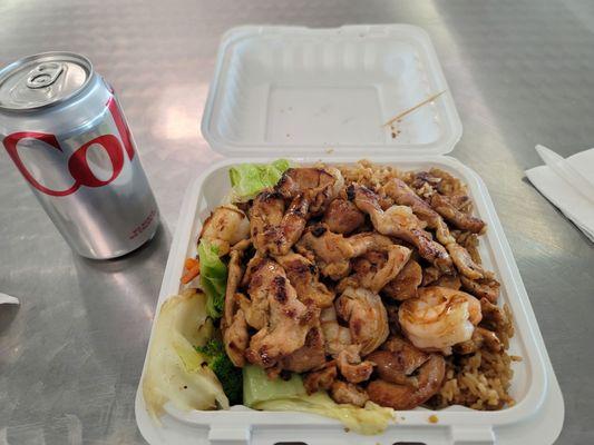 Lunch: Chicken & Shrimp Teriyaki