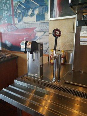 Root beer on tap as well as diet