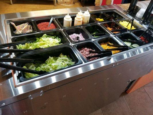 Fresh salad bar.