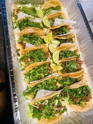 Family taco platter - they don't even put grilled onions and peppers on them anymore.