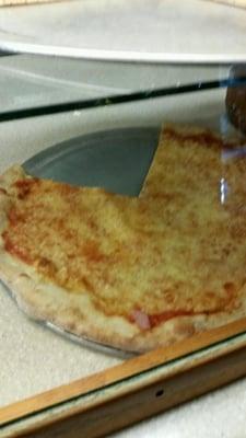 Missing corner served as TWO slices at Sal's not so great pizza.