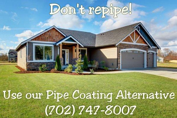 Pipe coating alternative to repipe in Las Vegas-by Drain Bears