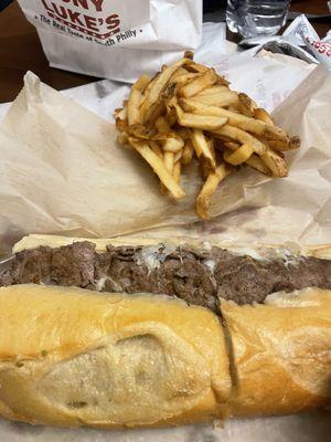 Cheesesteak with fries