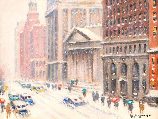 Guy C. Wiggins NA (American 1883 - 1962)
 "Winter on Wall Street"