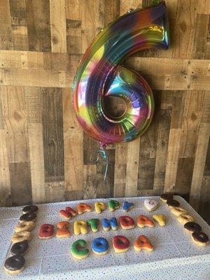 Birthday donuts