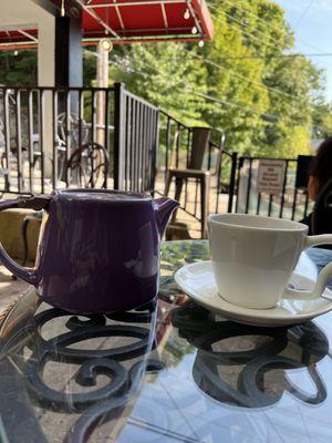 Tea on the patio