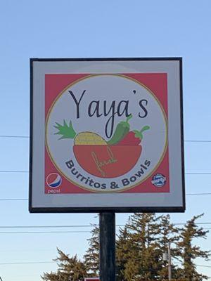 Yaya's Burritos & Bowls next to Les Schwab in North Bend