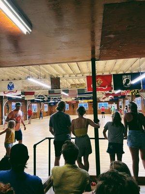 Inside of the rink