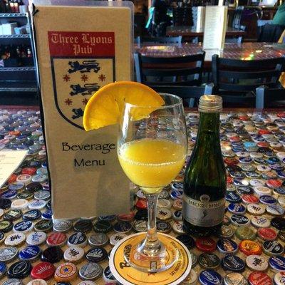 Saturday mimosas - $3 with choice of pineapple, orange or cranberry juice!