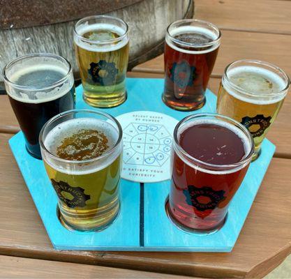 Beer taster flight.