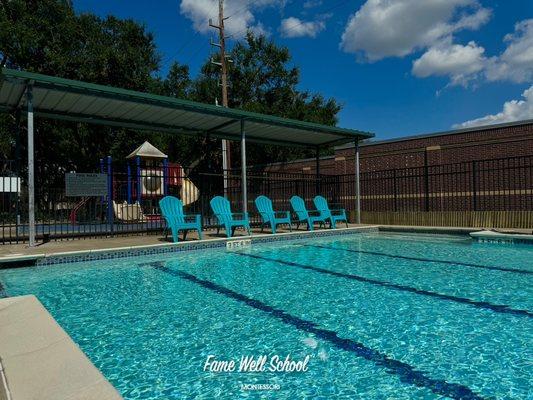 Fame Well Montessori School's Fenced in Pool Area