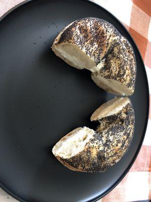 Poppy Seed Bagel, fresh and delicious