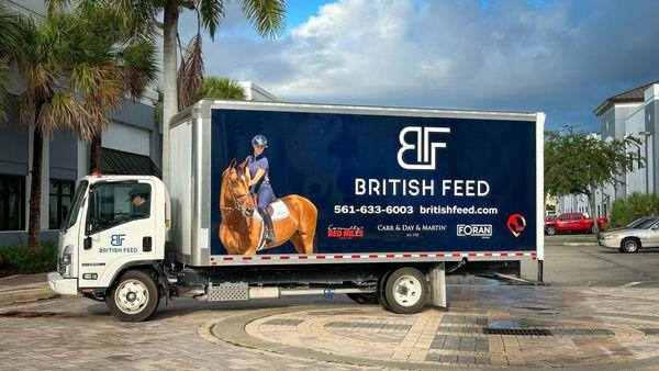 Commercial Fleet Wrap on a 25' Box Truck with decals