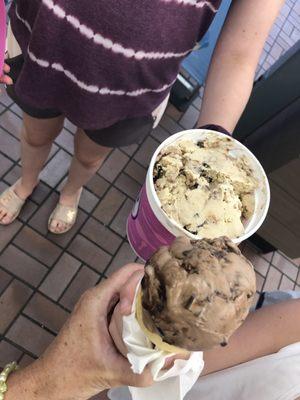 Chocolate Extreme & Cookie Dough--creamy, delicious, & vegan