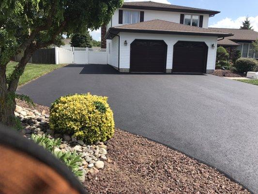 Removed old asphalt and installed new asphalt