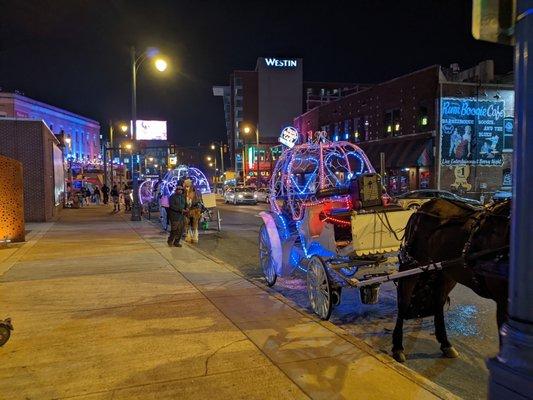 Carriages lined up