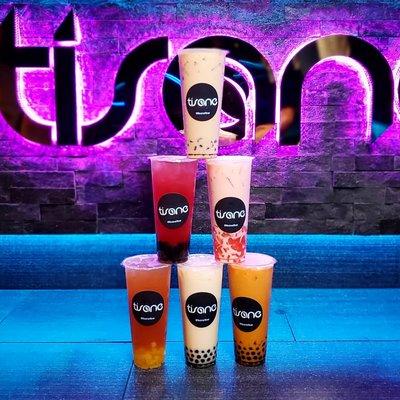 Jasmine Milk Tea, RPM, Blush, Barney & Fruits, Ride or Thai, Golden, and Dew Berry More