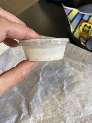 Dipping sauce cups are small and are an extra charge