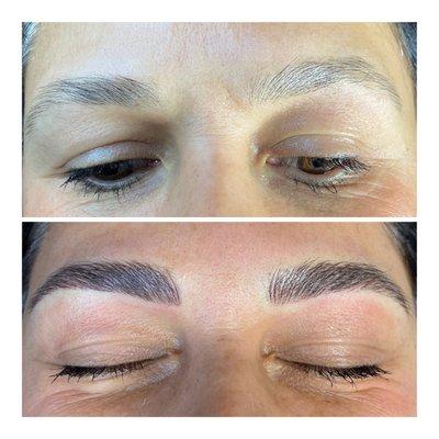 Before and After microblading