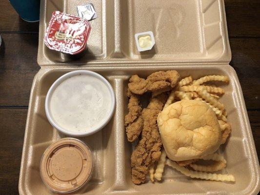 Chicken strip dinner!